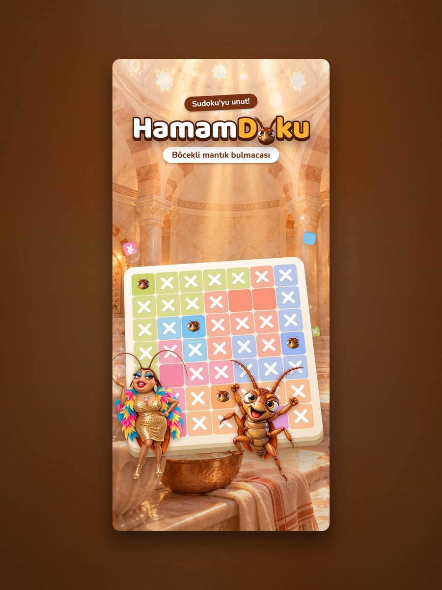 HamamDoku — Mantığını konuştur, böcekleri yerleştir.
