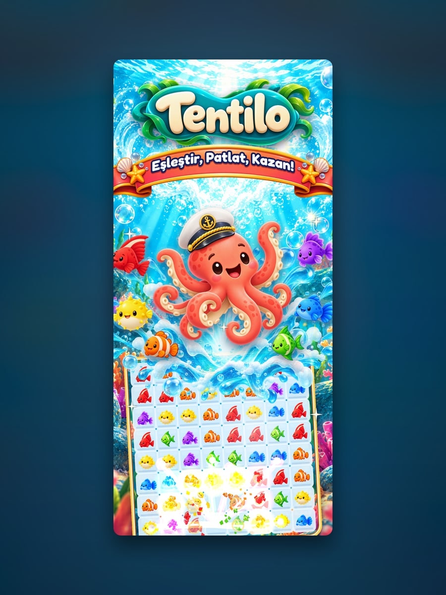 Tentilo — Eşleştir, patlat, kazan — denizin altında beş bin bölüm.